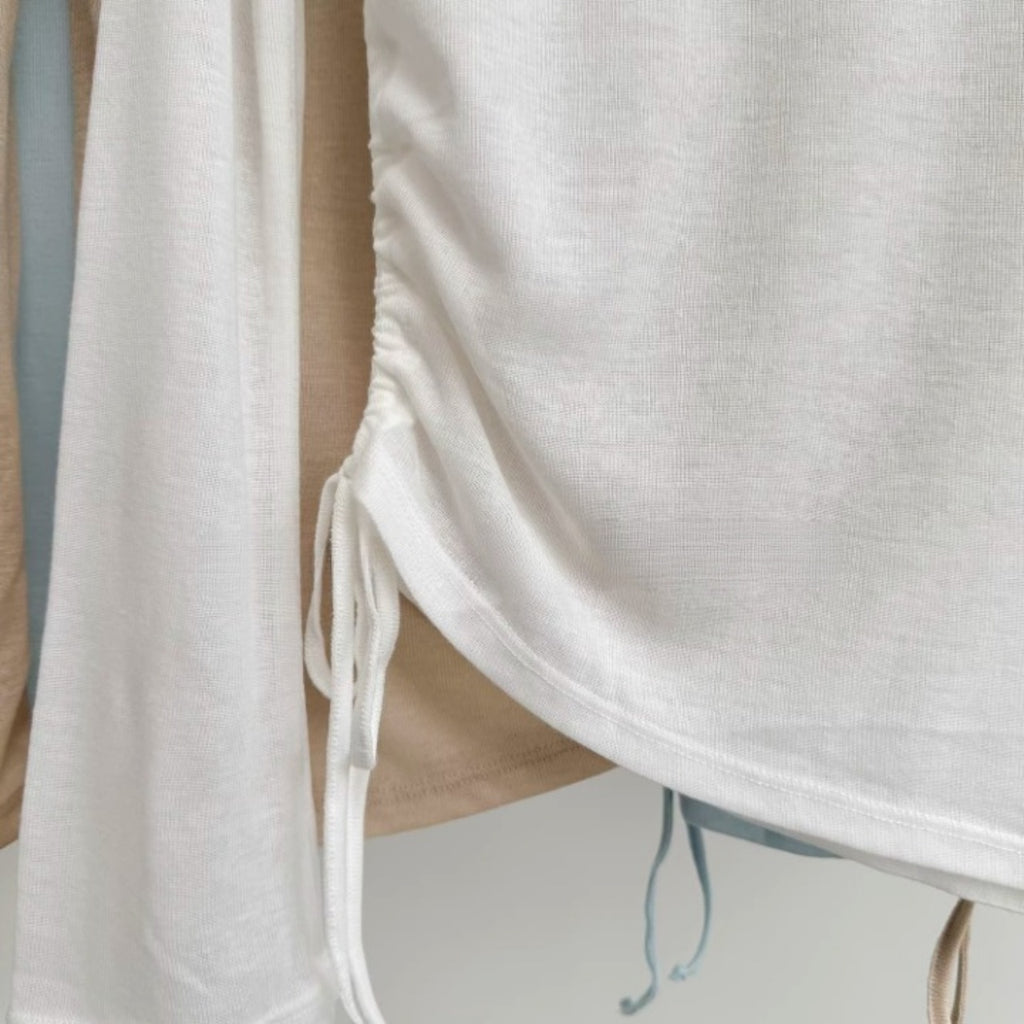 Mana Basic Airy Ruched Long Sleeve Top 2750
