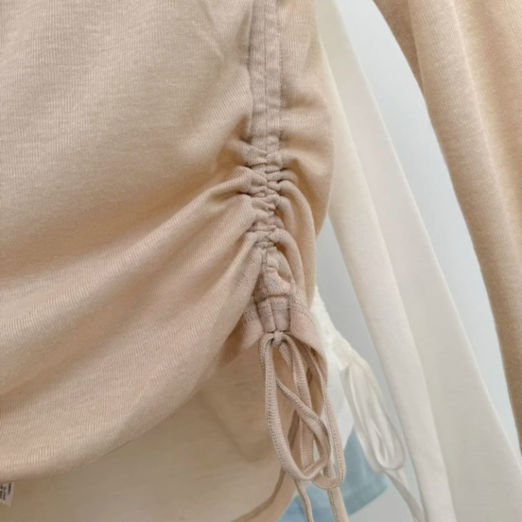 Mana Basic Airy Ruched Long Sleeve Top 2750