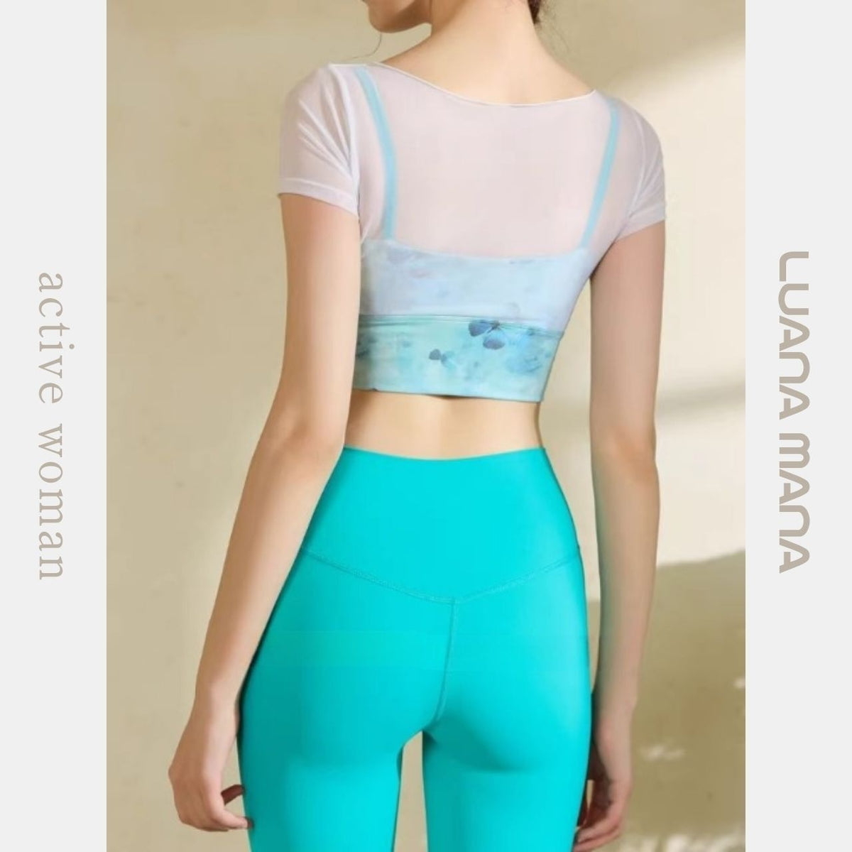 Mana Muse Cross Back Bra & Drape Layer Top Set 2767