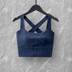 Mana Basic Cross Bra & Twist Back Tee Set 2769