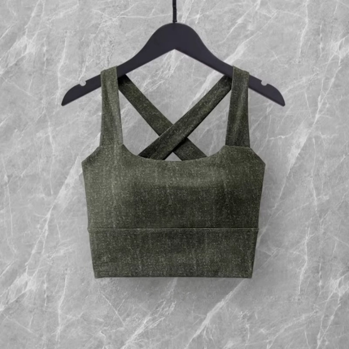 Mana Basic Cross Bra & Twist Back Tee Set 2769