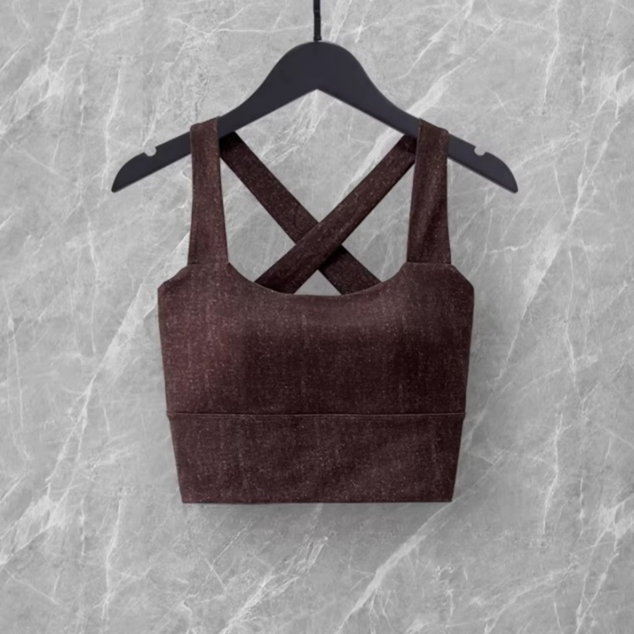 Mana Basic Cross Bra & Twist Back Tee Set 2769