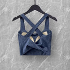 Mana Basic Cross Bra & Twist Back Tee Set 2769