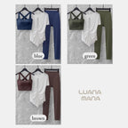 Mana Basic Cross Bra & Twist Back Tee Set 2769