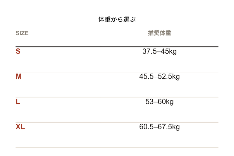 サイズ表