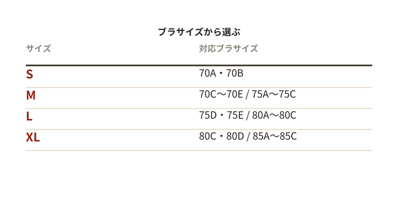 サイズ表
