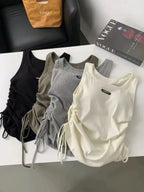 Mana Basic gathered casual tank top 2261