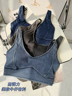 Mana Muse Denim style stylish bra top 2313