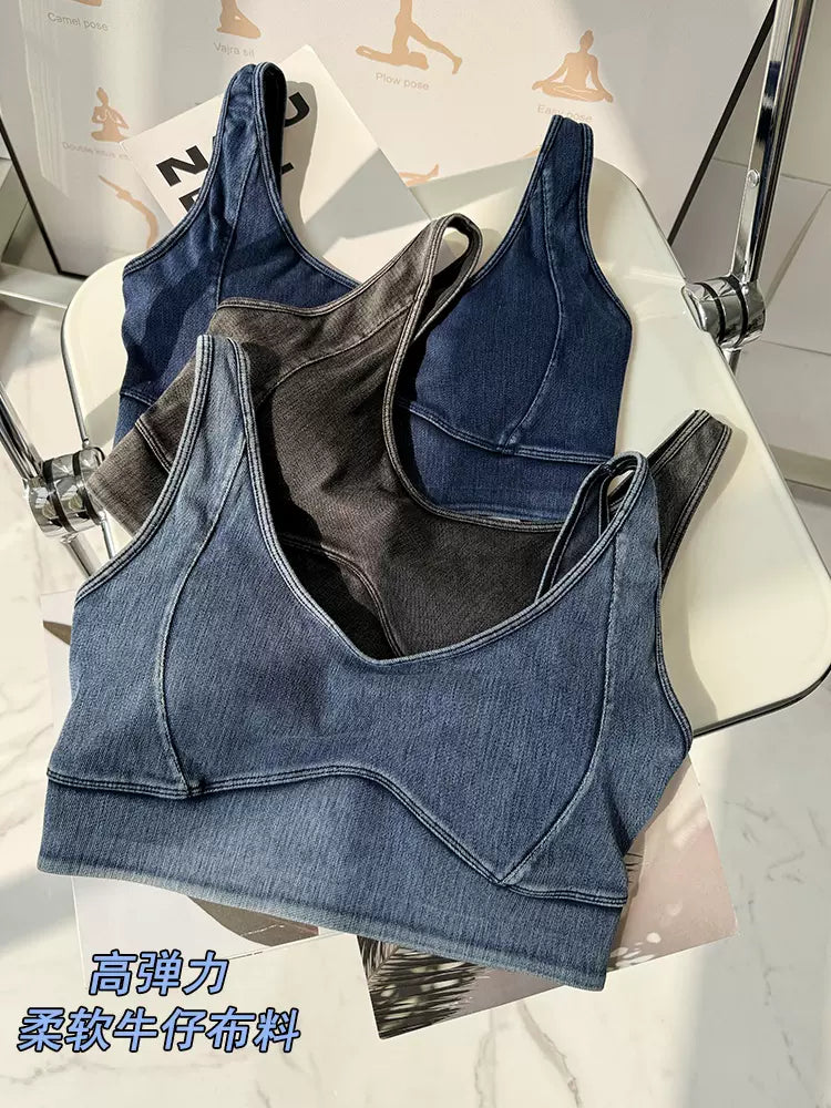 Mana Muse Denim style stylish bra top 2313