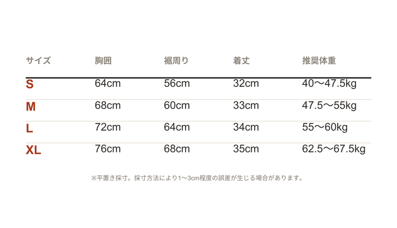サイズ表
